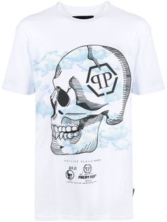 Philipp Plein футболка Skull in The Clouds