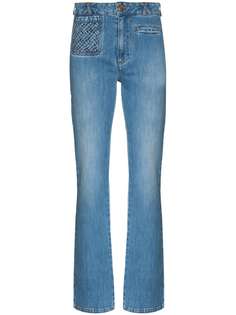 See by Chloé расклешенные джинсы с карманами