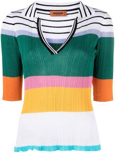 Missoni трикотажный топ в стиле колор-блок