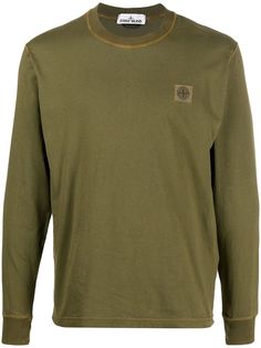 Stone Island футболка с нашивкой-логотипом
