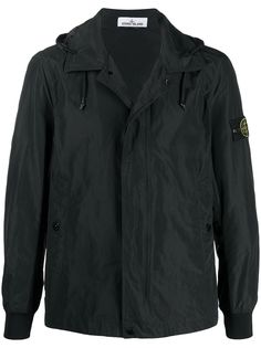 Stone Island куртка с капюшоном и нашивкой-логотипом