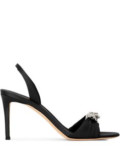 Giuseppe Zanotti босоножки с кристаллами и ремешком на пятке