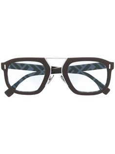 Fendi Eyewear солнцезащитные очки-авиаторы с логотипом