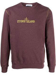 Stone Island толстовка с круглым вырезом и логотипом