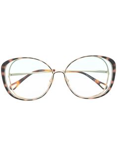 Chloé Eyewear солнцезащитные очки Hannah в оправе кошачий глаз