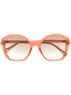 Chloé Eyewear солнцезащитные очки Bille в массивной оправе