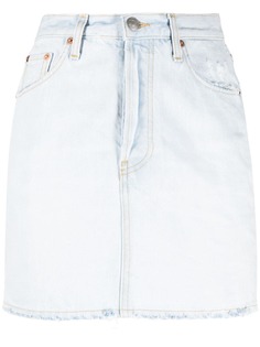 Haikure джинсовая юбка с эффектом потертости