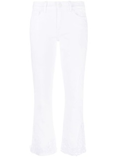 7 For All Mankind укороченные джинсы с цветочной вышивкой