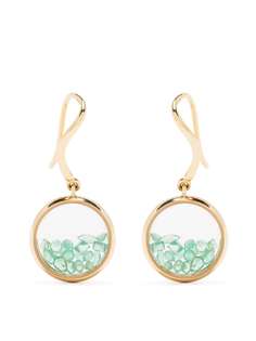 Aurelie Bidermann серьги Chivor из желтого золота с изумрудами