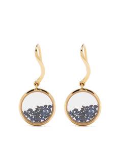 Aurelie Bidermann серьги-подвески Chivor из желтого золота с сапфирами