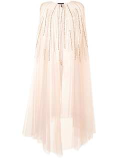 Marchesa Notte платье из тюля с вышивкой бисером
