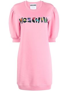 Moschino платье-футболка с логотипом