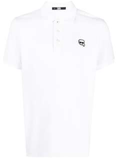 Karl Lagerfeld рубашка поло Ikonik Karl с нашивкой-логотипом