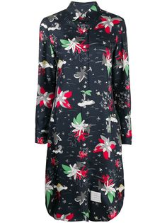 Thom Browne платье-рубашка с принтом