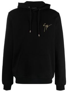 Giuseppe Zanotti худи с кулиской и логотипом