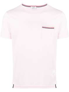 Thom Browne футболка с карманом и полосками RWB