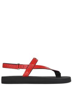 Giuseppe Zanotti сандалии с тиснением под кожу змеи