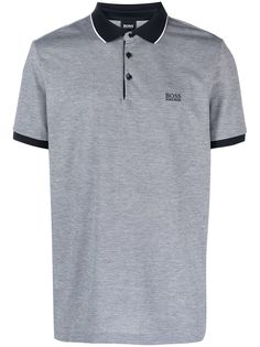 BOSS рубашка поло с вышитым логотипом