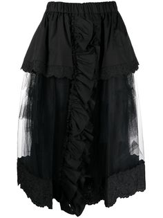 Simone Rocha многослойная юбка миди из тюля
