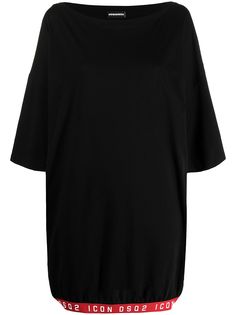 Dsquared2 платье-футболка длины макси с логотипом