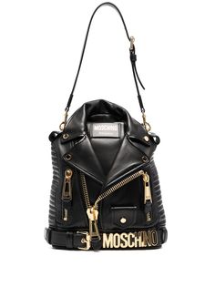 Moschino мини-рюкзак в форме байкерской куртки