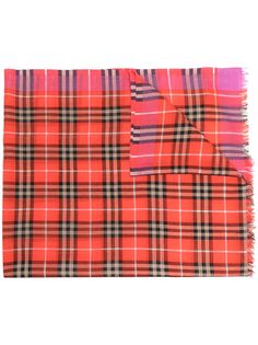 Burberry легкий шарф в клетку