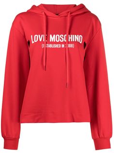 Love Moschino худи с кулиской и логотипом