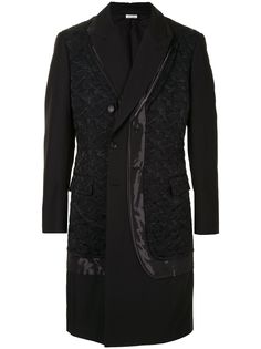 Comme Des Garçons Homme Plus однобортное пальто с контрастными вставками