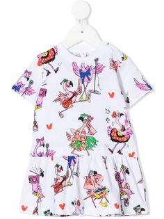 Stella McCartney Kids платье Flamingo Party