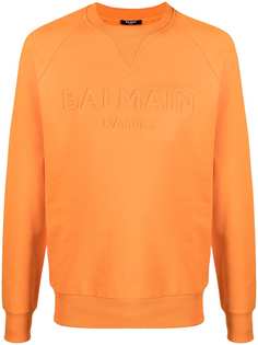 Balmain raised logo sweatshirt
