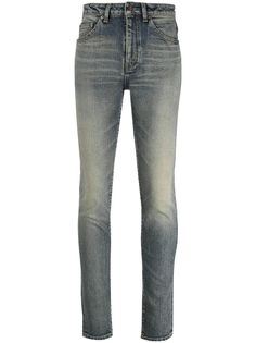 Saint Laurent джинсы скинни с эффектом потертости