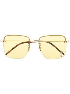 Saint Laurent солнцезащитные очки SL312M в квадратной оправе с монограммой