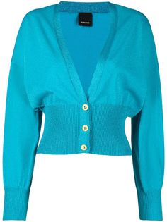 Pinko укороченный кардиган с эффектом металлик