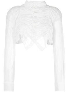 Comme Des Garçons укороченная рубашка со сборками