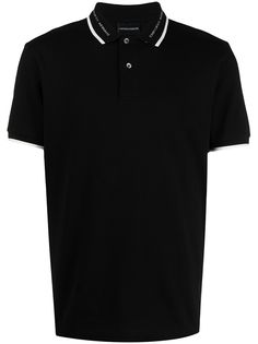 Emporio Armani рубашка поло с контрастной отделкой
