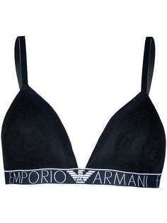 Emporio Armani бюстгальтер с логотипом и уплотненными чашками