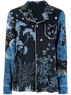 RED Valentino рубашка с цветочным принтом