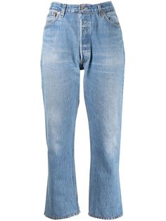 RE/DONE джинсы с завышенной талией и эффектом потертости
