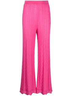 M Missoni трикотажные брюки с геометричным узором