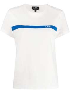 A.P.C. футболка с отделкой в полоску