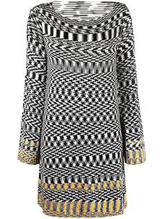 Missoni приталенное платье с вышивкой
