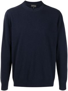 Emporio Armani джемпер вязки интарсия с логотипом