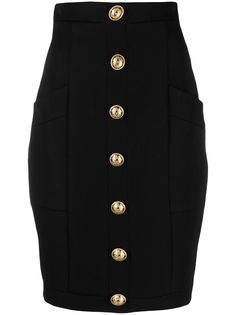 Balmain юбка с декоративными пуговицами