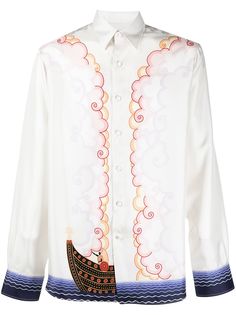 LANVIN рубашка с графичным принтом
