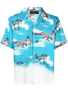 AMIRI гавайская рубашка с принтом