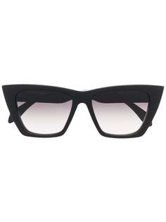 Alexander McQueen Eyewear солнцезащитные очки в оправе кошачий глаз с логотипом
