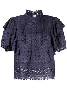 Isabel Marant Étoile блузка с английской вышивкой