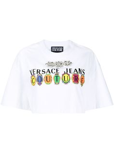 Versace Jeans Couture укороченный топ с логотипом