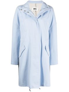 MM6 Maison Margiela двухцветное пальто длины миди