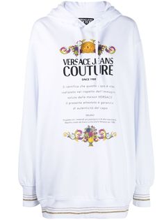 Versace Jeans Couture платье-худи с кулиской и логотипом